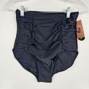 Shapermint 81068 Size Large High Waisted Control Bikini Bottom Black